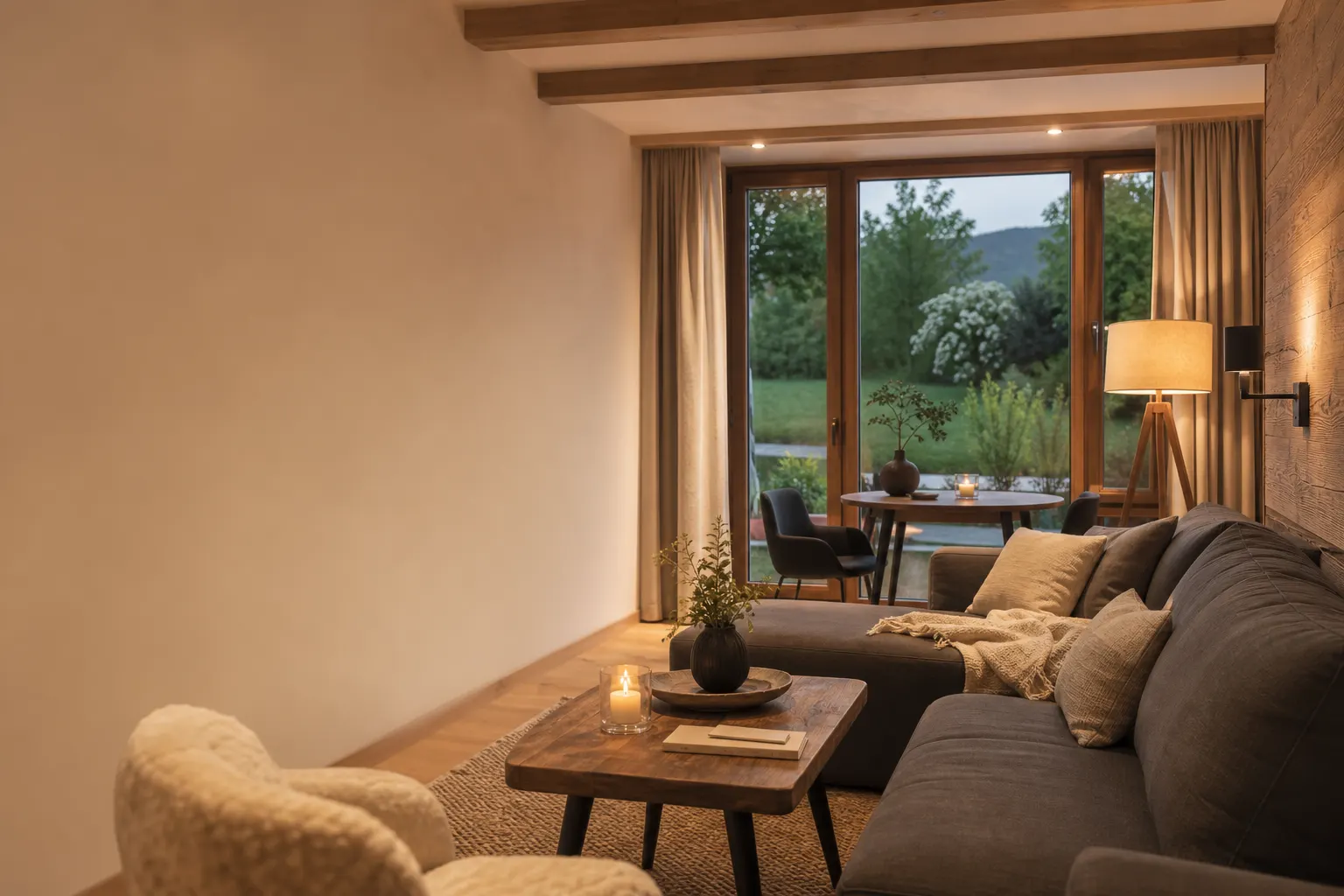 Gemütlicher Wohnbereich der Ferienwohnung