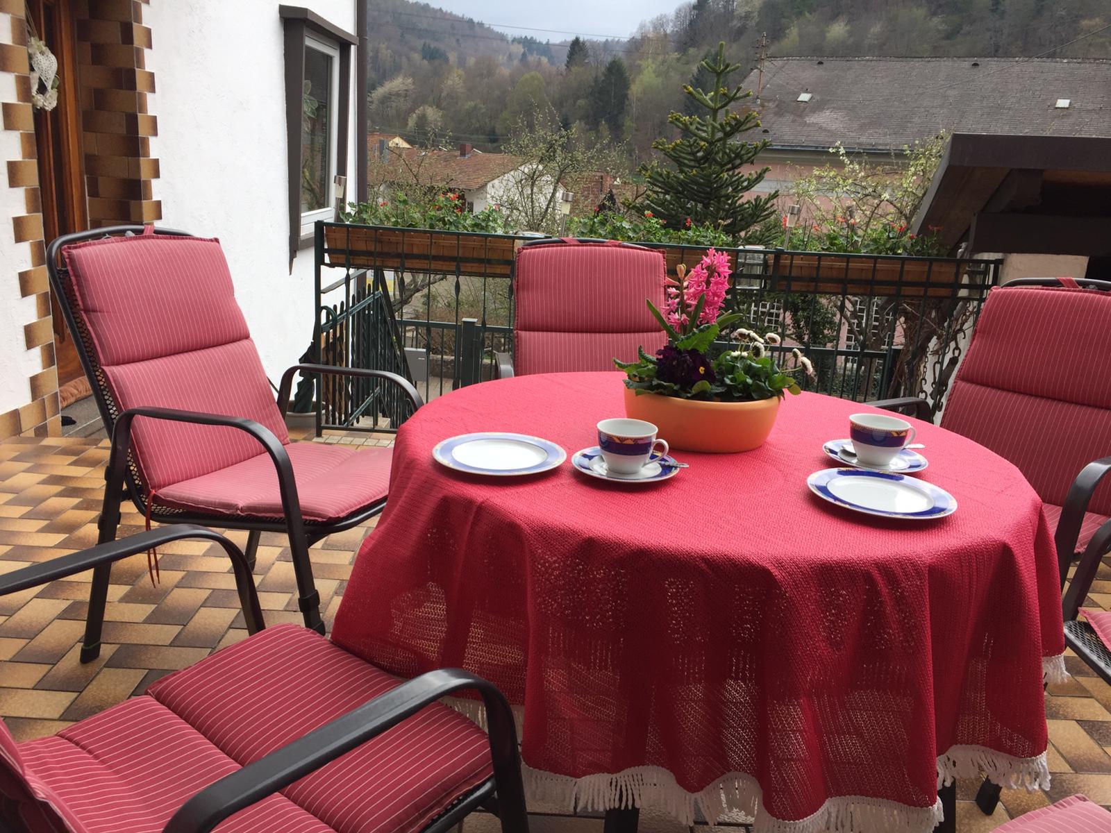 Terrasse und Außenbereich der Wohnung Waldrose