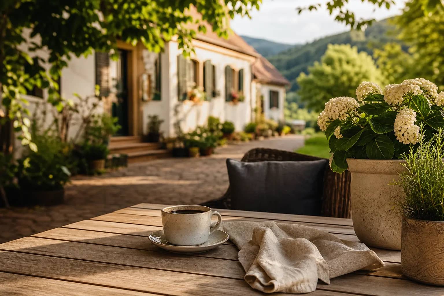 Garten und Terrasse der FerienResidenz